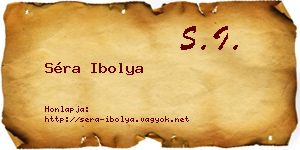 Séra Ibolya névjegykártya