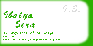 ibolya sera business card